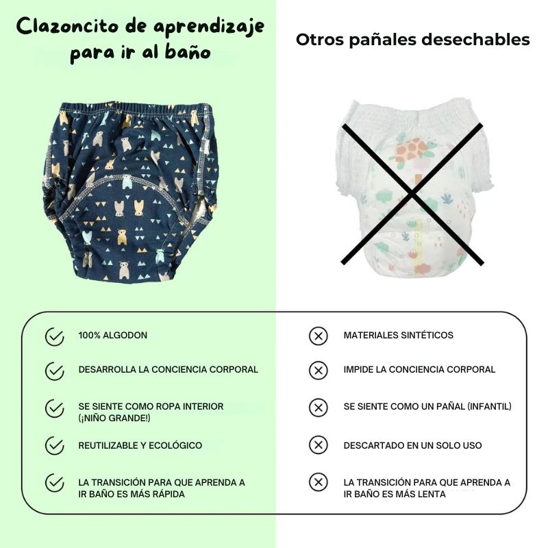 Calzoncito de aprendizaje para ir al baño