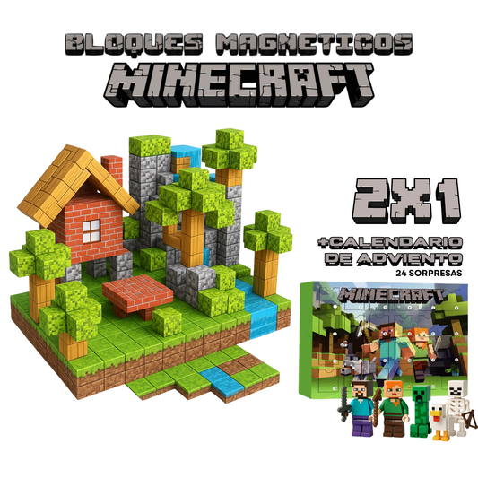 ESPECIAL NAVIDAD | BLOQUES MAGNETICOS + CALENDARIO ADVIENTO MINECRAFT