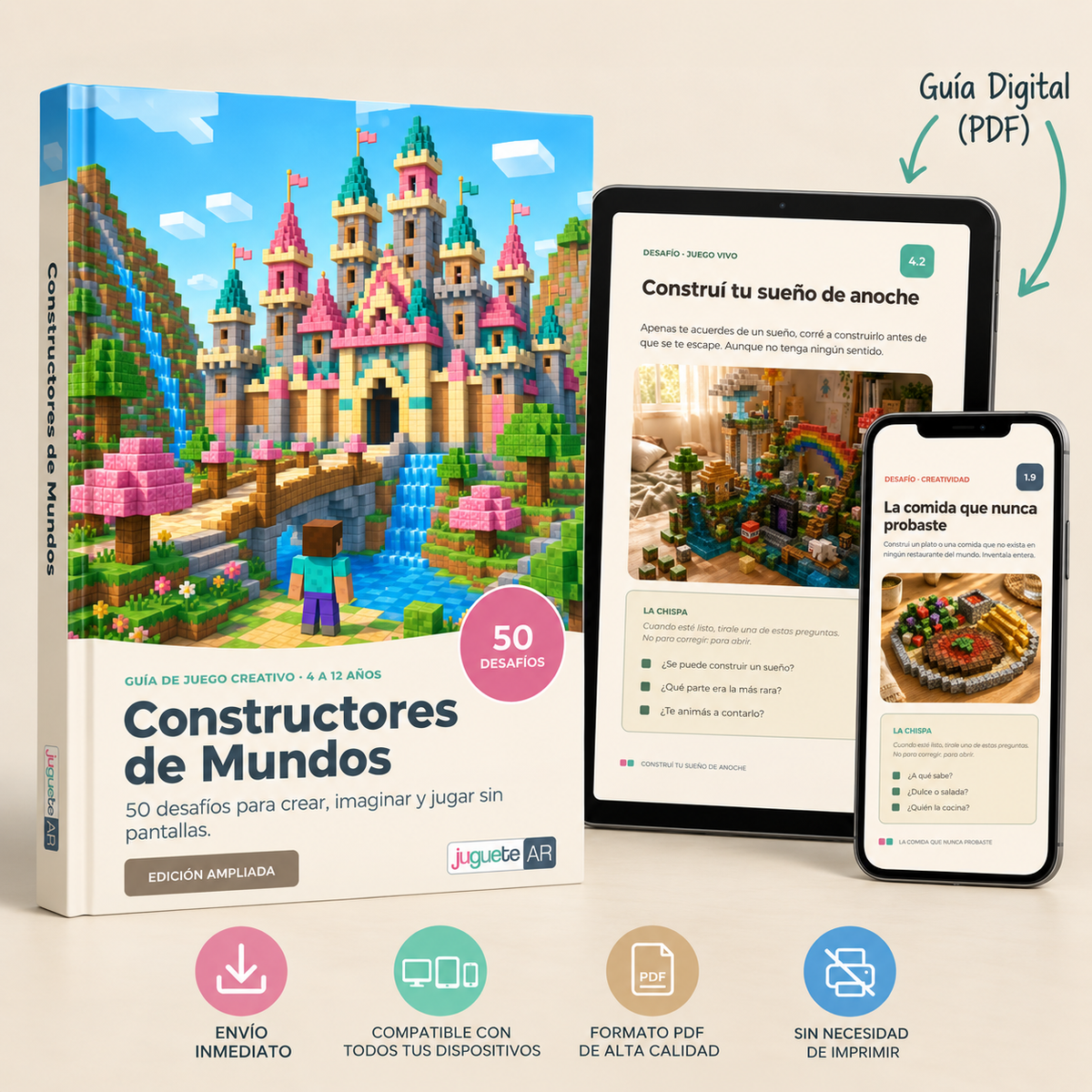 Constructores de Mundos – 50 Desafíos de Construcción para Niños (Guía Digital)