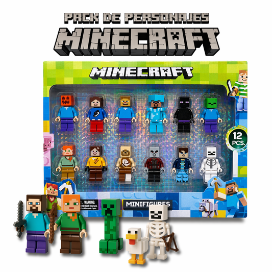 SET X12 MUÑECOS DE MINECRAFT