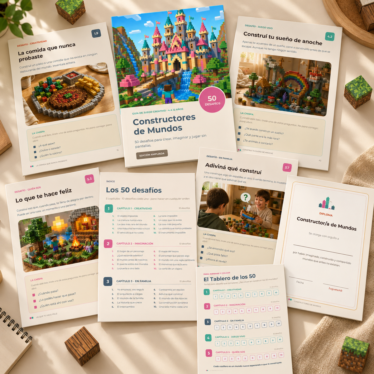 Constructores de Mundos – 50 Desafíos de Construcción para Niños (Guía Digital)