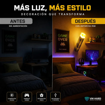 Antorcha de Minecraft Led Recargable